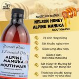 Nước Súc Miệng Keo Ong Organic Nelson Honey Alpine Manuka Giảm Hôi Miệng, Nhiệt Miệng