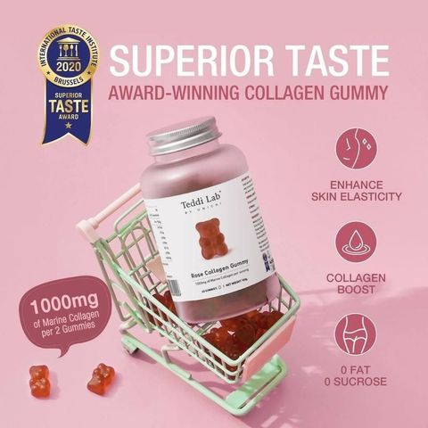 Kẹo Dẻo Bổ Sung Collagen Unichi Rose Collagen Gummy 60 Viên