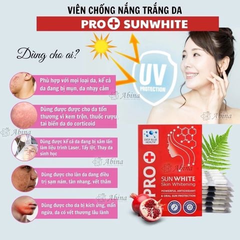 Viên Chống Nắng, Trắng Da, Chống Lão Hóa Pro SunWhite Deep Blue Health