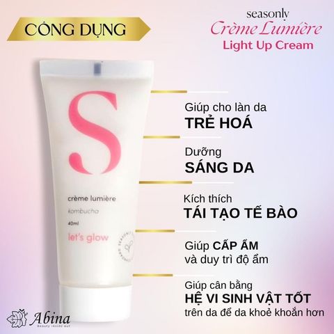 Seasonly Crème Lumière Kem dưỡng trắng da Light Up Cream 40ml