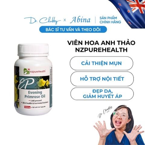 Viên Tinh Dầu Hoa Anh Thảo Ép Lạnh Cân Bằng Nội Tiết Nữ NZPureHealth EPO 100 Viên