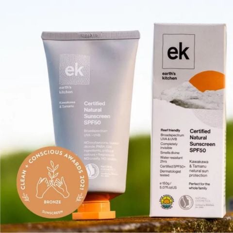 Kem Chống Nắng Thuần Tự Nhiên EK Kawakawa & Tamanu Cấp Ẩm Phục Hồi SPF50 150g