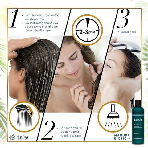 Dầu Xả Tinh Dầu Manuka Ngăn Gãy Rụng, Phục Hồi Hư Tổn Manuka Biotic 300ml