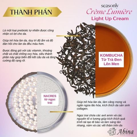 Seasonly Crème Lumière Kem dưỡng trắng da Light Up Cream 40ml