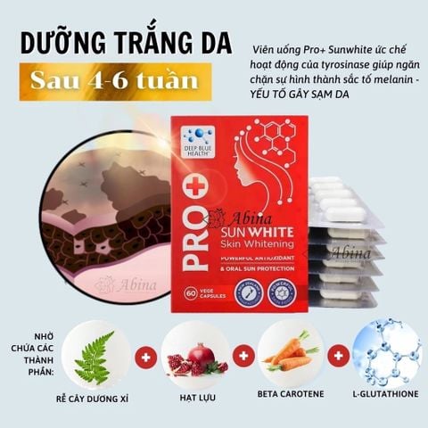 Viên Chống Nắng, Trắng Da, Chống Lão Hóa Pro SunWhite Deep Blue Health