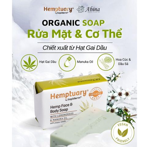 Xà Phòng Rửa Mặt & Cơ Thể Từ Hạt Gai Dầu Hemptuary Face and Body Soap 100g