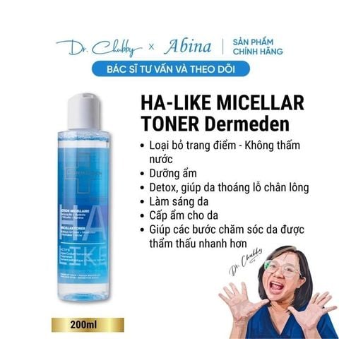 Nước hoa hồng (TONER) HA-LIKE MICELLAR Dermeden 100ml