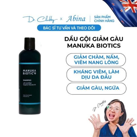 Dầu Gội Giảm Gàu Ngứa, Nấm Da Đầu Manuka Biotic Shampoo 300ml