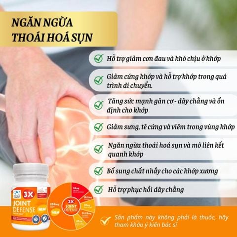 Viên Bổ Khớp Giảm Đau Nhức Deep Blue Health 3x Joint Defense with NEM 60 Viên