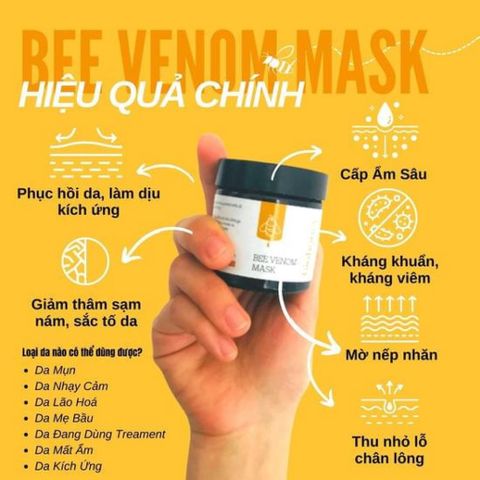 Hũ mặt nạ nọc ong Biohoney Bee Venom Mask Chống Lão Hóa Da