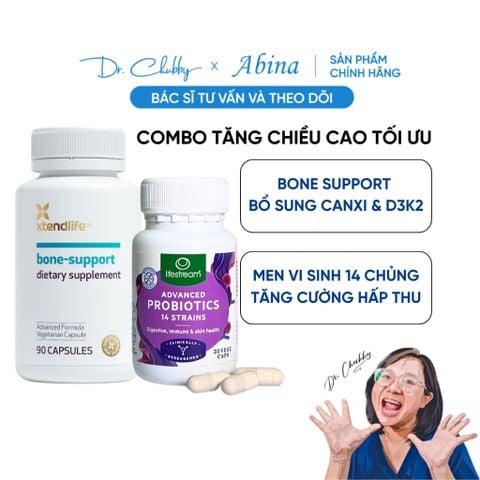 Viên canxi hữu cơ D3K2 tăng chiều cao & mật độ xương Bone Support Xtendlife