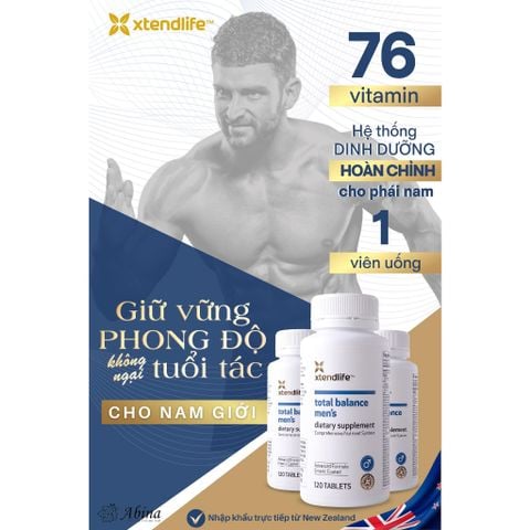 Viên Total Balance Men's Hỗ Trợ Khỏe Nam Giới, Tăng Sinh Lực Xtendlife 77 Vi Chất