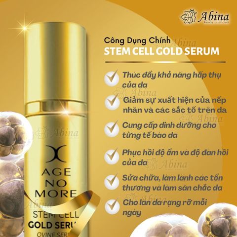 Serum tế bào gốc nhau thai cừu Age No More Stem Cell Gold Serum