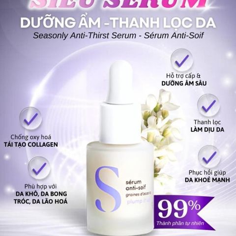 Serum cấp ẩm Seasonly Hydrating Serum (Sérum Anti-Soif) 15ml