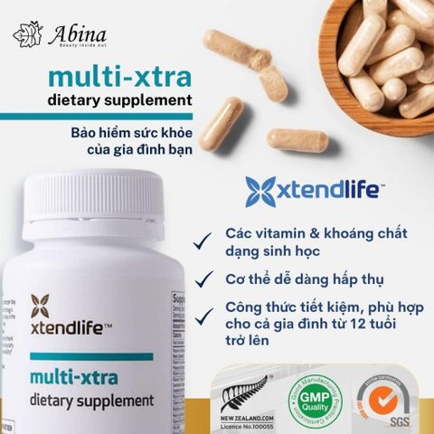 Viên 42 Vitamin & Khoáng Chất Cho Cả Gia Đình Xtendlife Multi Xtra 60 Viên