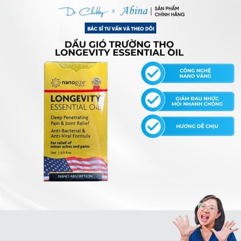 Dầu gió vàng Nanogize Longevity Essential Oil Deep Penetrating (21ml)