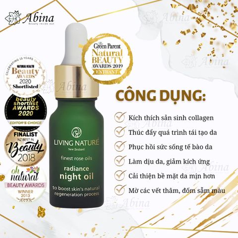 Dầu Dưỡng Sáng Da Ban Đêm Living Nature Radiance Night Oil 18ml