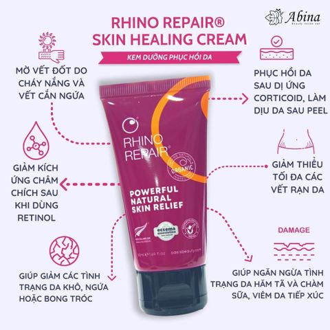 Kem Dưỡng Ẩm Phục Hồi Da Nhạy Cảm, Chàm Rhino Repair Skin Healing Cream 50mL