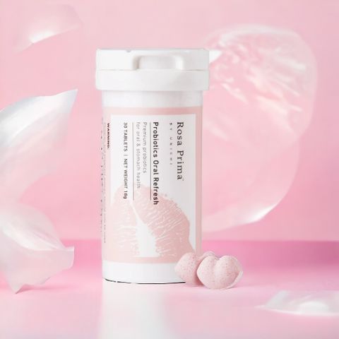 Men Vi Sinh Thơm Miệng Hương Hoa Hồng Unichi Rosa Prima Probiotics 30 Viên