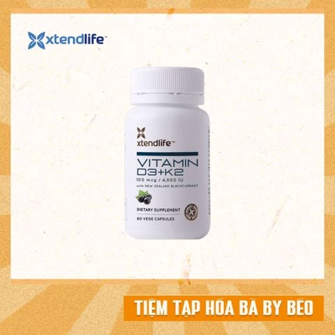 Viên uống bổ sung Vitamin D3 K2 Xtend-Life Vitamin D3+K2 60 viên