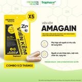  [Combo5] Viên kẽm AMAGAIN sản xuất tại Traphaco CNC ứng dụng Kẽm Chelamax® Bisglycinate 