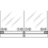 Bộ Phụ Kiện Cửa Trượt Tủ Kính Hafele 415.13.104