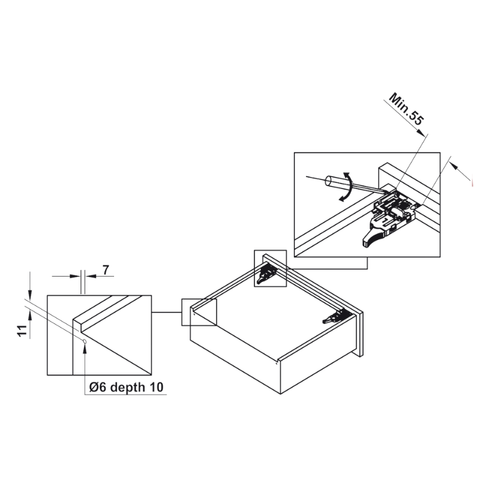 Ray Âm Giảm Chấn 400mm Hafele 433.32.503