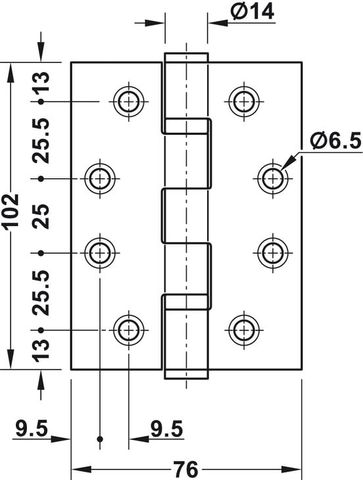 Bản Lề Cửa Chống Cháy Hafele 926.98.043