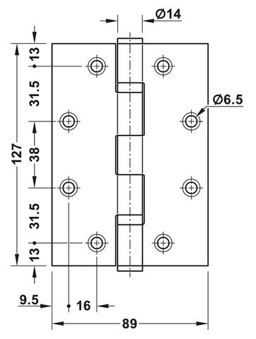 Bản Lề Lá 2 Vòng Bi Hafele 926.98.133