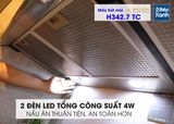 Máy hút mùi Cổ điển 70cm Malloca H342.7 TC (Inox, kính đen)