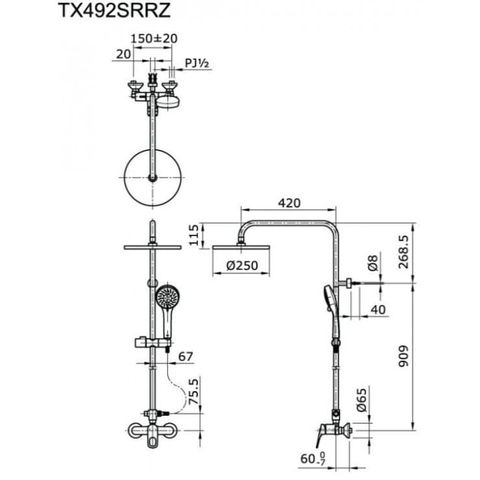 Sen Cây ToTo TX492SRRZ