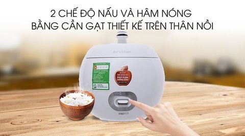 Nồi cơm điện Sharp 0.72 lít KS-A08V-WH Trắng