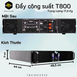 Đẩy công suất 7Acoustic T800 - 2 Kênh