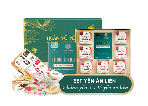 Set 7 Bánh Yến Ăn Liền + 1 Tổ Yến Ăn Liền