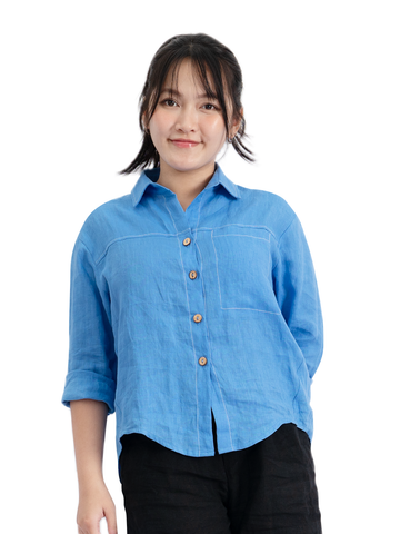 Dài áo: 65 cm
Dài tay: 40 cm
Size:  free size
Chất liệu:  Linen tưng premium định lương 150 gms