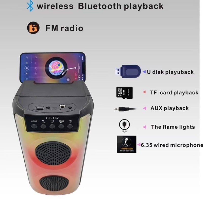 Loa Bluetooth HF-167 Kèm Mic