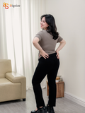  Combo 2 Áo Cotton cổ tim vạt chéo (Nâu-Đen) 