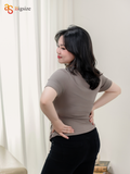  Áo Cotton Cổ tim vạt chéo 