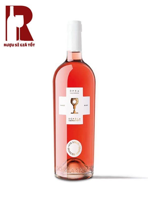Rượu Vang Ý Hồng Schola Sarmenti O'Pra Negroamaro Rose Nardo DOC - Chén Thánh Hồng