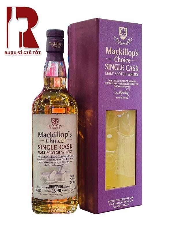 Rượu Bowmore 23 Năm Single Cask Mackillop's Choice 1990