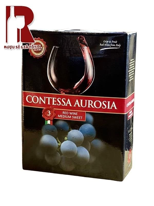 Rượu Vang Bịch Ý Ngọt Contessa Aurosia 3L