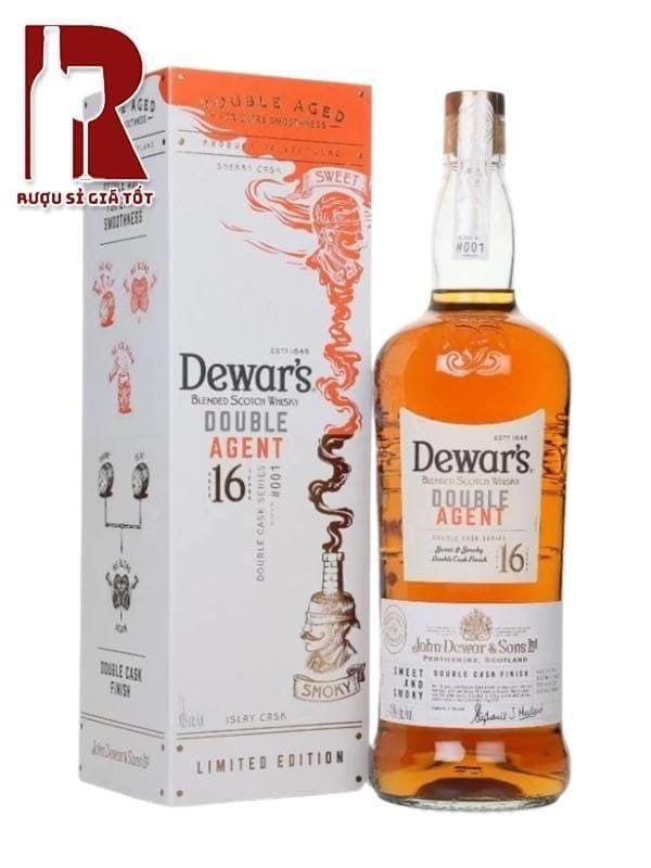 Rượu Dewar's 16 Năm Double Agent - Sweet and Smoky 1000ml