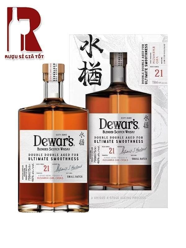 Rượu Dewar's 21 Năm Mizunara Oak Cask Finish - Double Double Aged