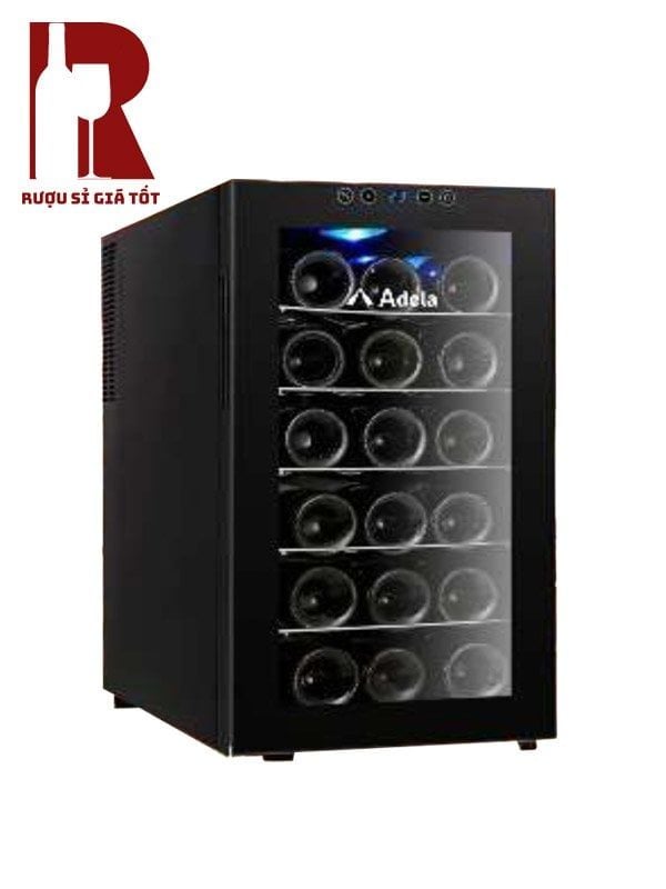 Tủ Rượu Vang Adela 18 Chai Giá Kim Loại Không Sấy Kính