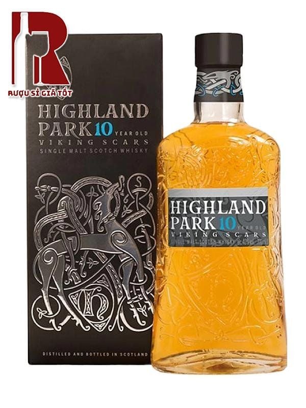 Rượu Highland Park 10 Năm Viking Scars