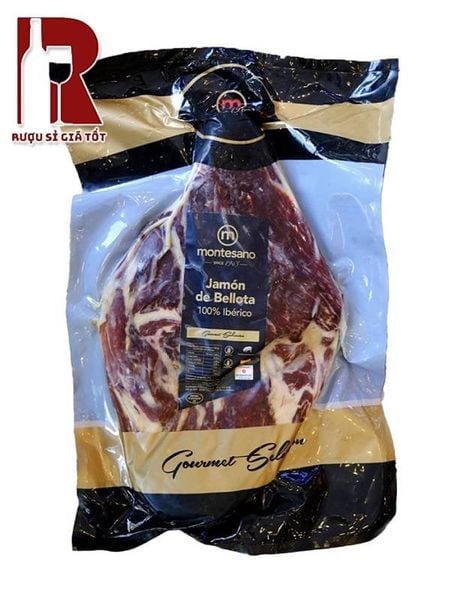 Đùi Heo Muối Montesano Iberico Bellota 100% Jamon Boneless 48 Tháng - Đùi Sau Không Xương