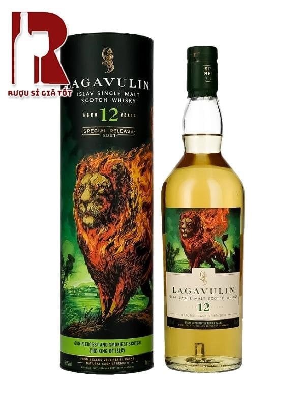Rượu Lagavulin 12 Năm Flame Lion