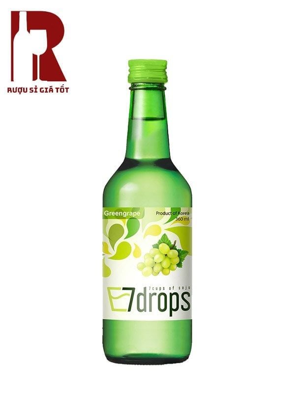 Rượu Soju 7Drops Green Grape - Nho Xanh
