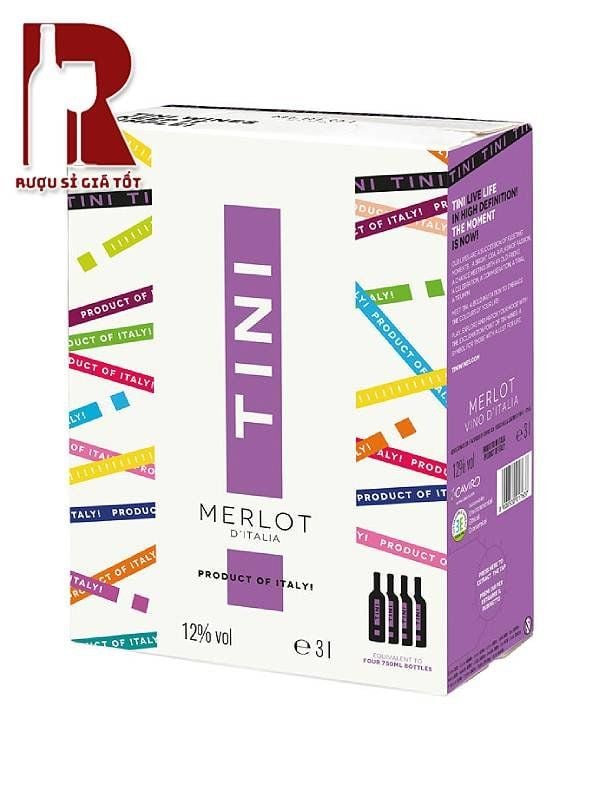 Rượu Vang Bịch Ý Tini Merlot