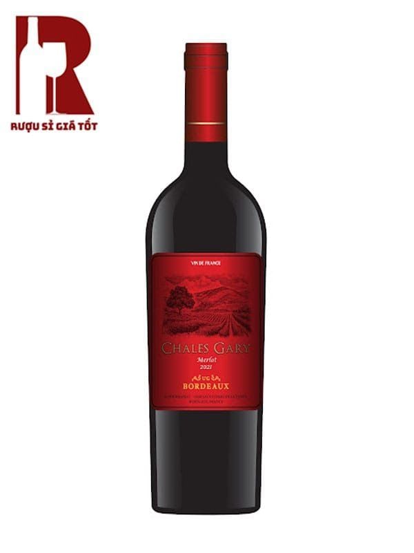 Rượu Vang Pháp Đỏ Chales Gary Merlot